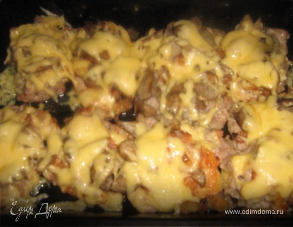 Свиные медальоны с белыми грибами