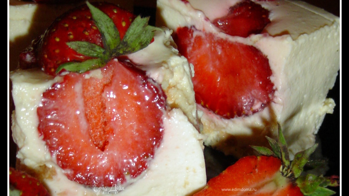 Десерт клубнично-сметанный