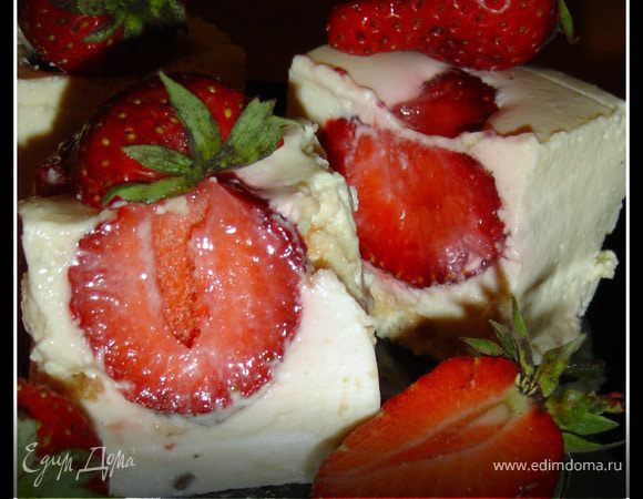 Десерт клубнично-сметанный Десерт клубнично-сметанный