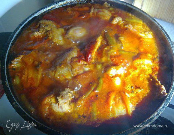 Курица с ананасами и пaприкой в кисло-сладком соусе карри Курица с ананасами и пaприкой в кисло-сладком соусе карри