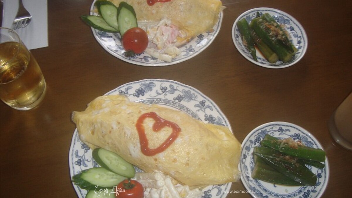 Фаршированный омлет "Омрайс"