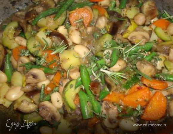 Овощное рагу с шампиньонами Овощное рагу с шампиньонами