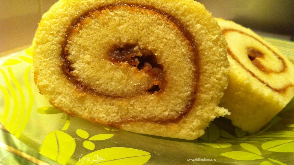 Бисквитный рулет "5 минут"