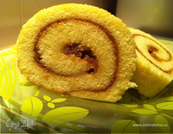 Бисквитный рулет "5 минут" Бисквитный рулет "5 минут"