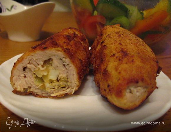 Рулетики из индейки с начинкой Рулетики из индейки с начинкой