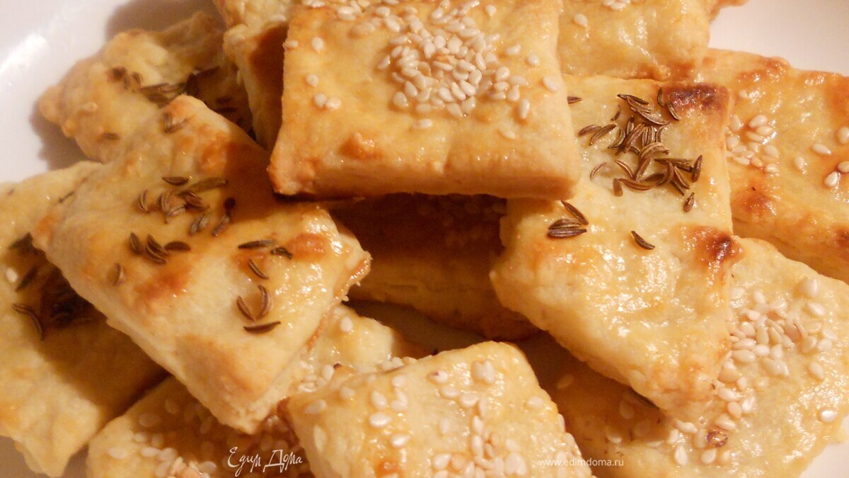 Хрустящее сырное печенье