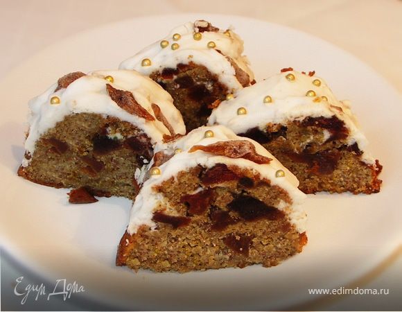Кекс миндальный с вяленой хурмой. Кекс миндальный с вяленой хурмой.