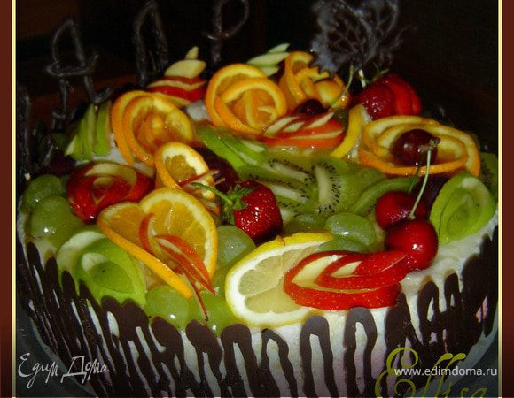 Торт "Фантазии на тему фруктов"