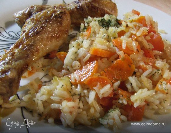 Ароматная курочка с рисом