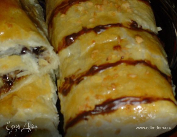 Рулетики с бананом и кокосом 