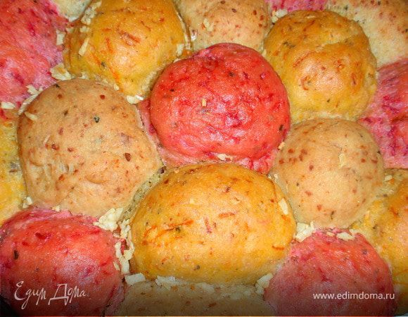 Ароматный хлеб "радуга"