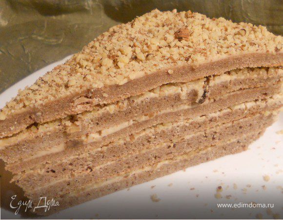 Торт с кофейным маскарпоне и грецкими орехами Торт с кофейным маскарпоне и грецкими орехами