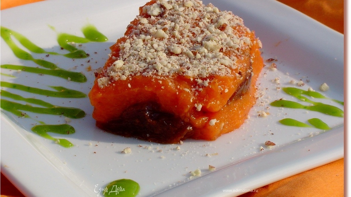 Тыква со сливовым вареньем