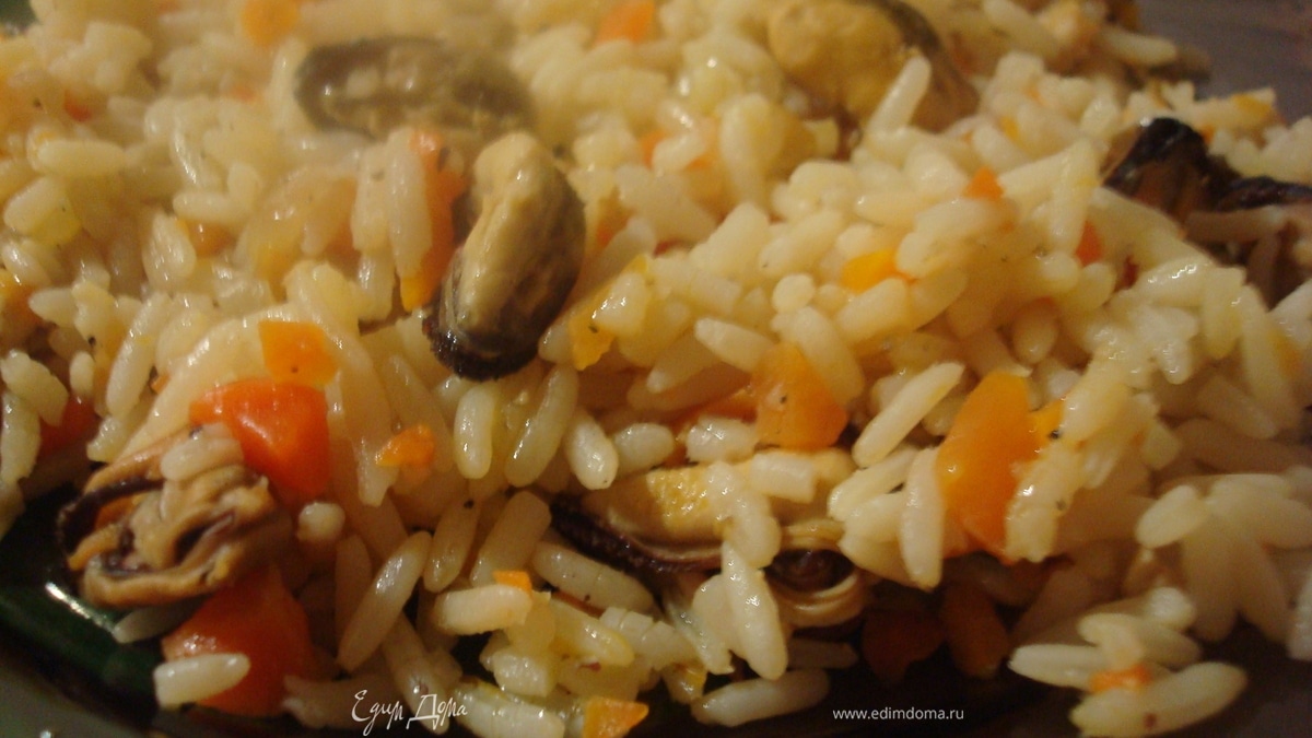 Плов с мидиями а-ля "по-гречески"