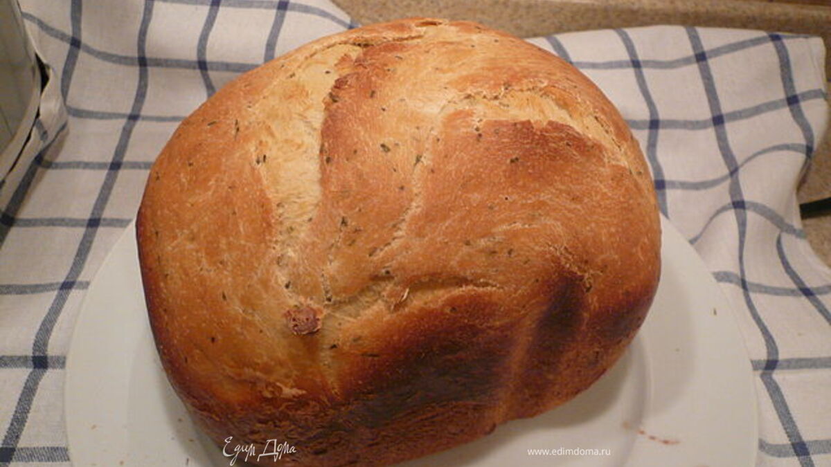 итальянский хлеб на кислом молоке с травами