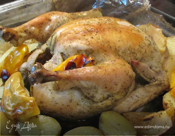 Курица с "рукава".