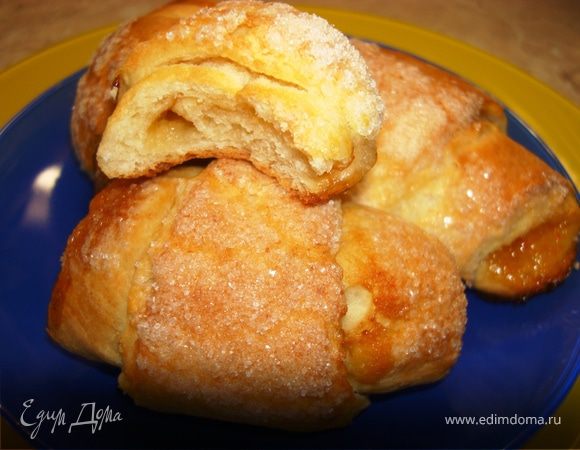 Творожные рогалики с абрикосами Творожные рогалики с абрикосами