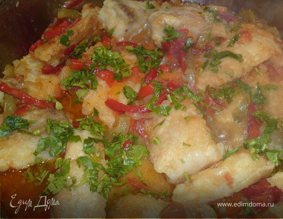 Рыба пангасиус с овощами