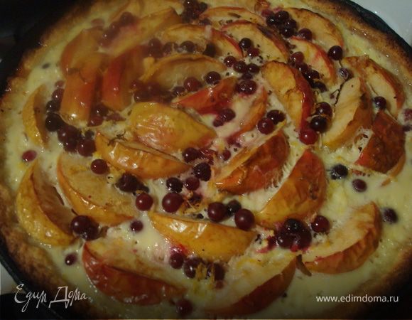 Эльзасский пирог с яблоком и клюквой