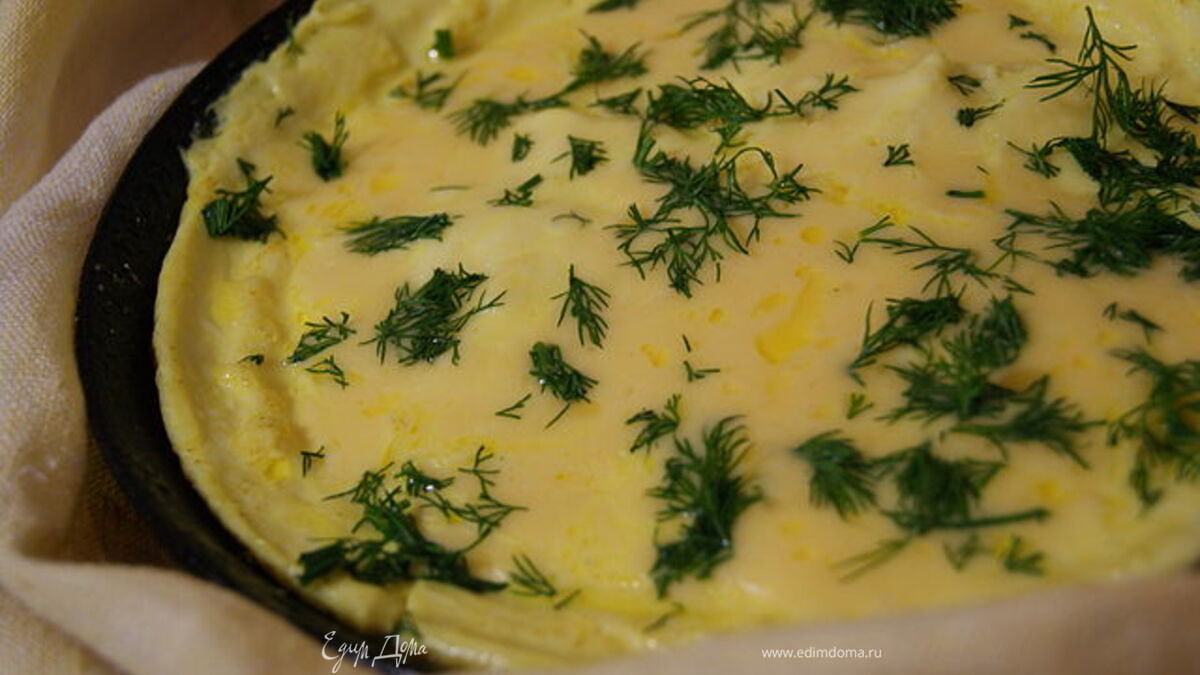 Омлет с манкой и сыром