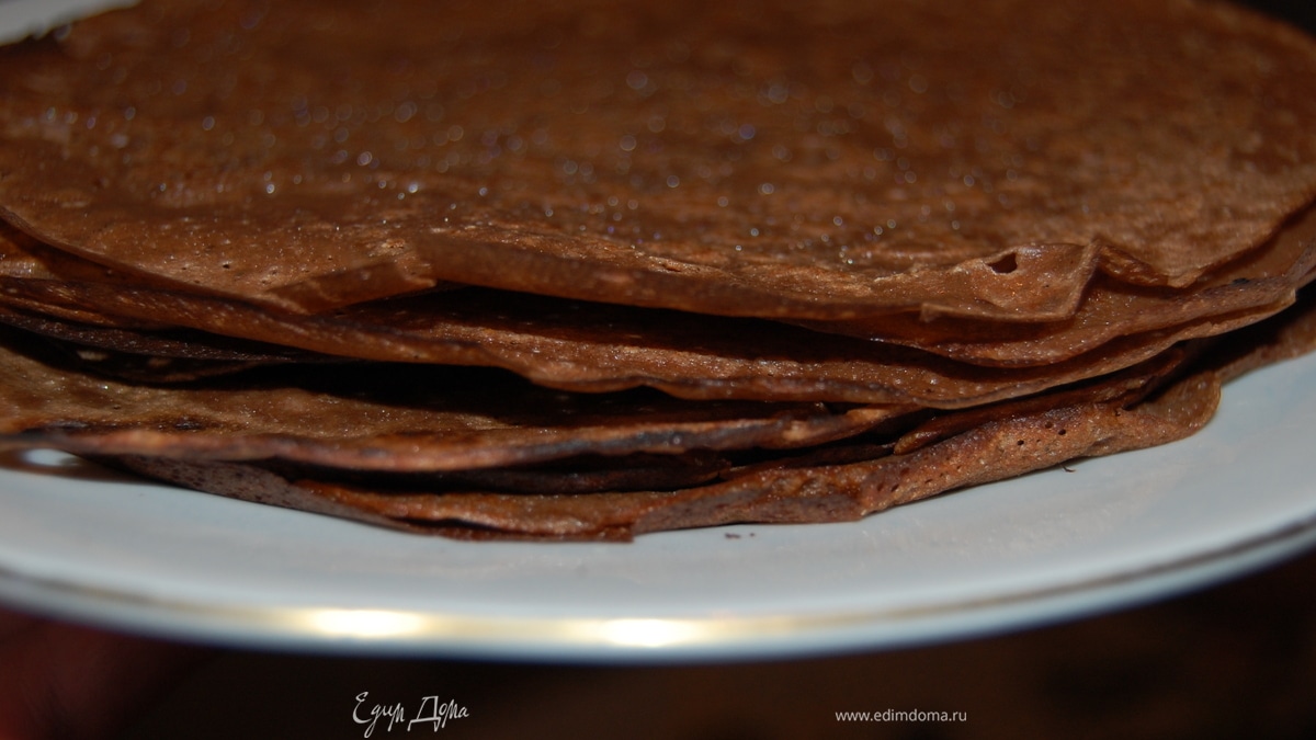 Шоколадные блины к Масленице.