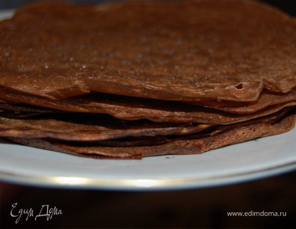 Шоколадные блины к Масленице.