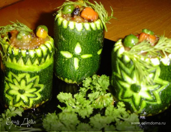 Фаршированные цукини Фаршированные цукини