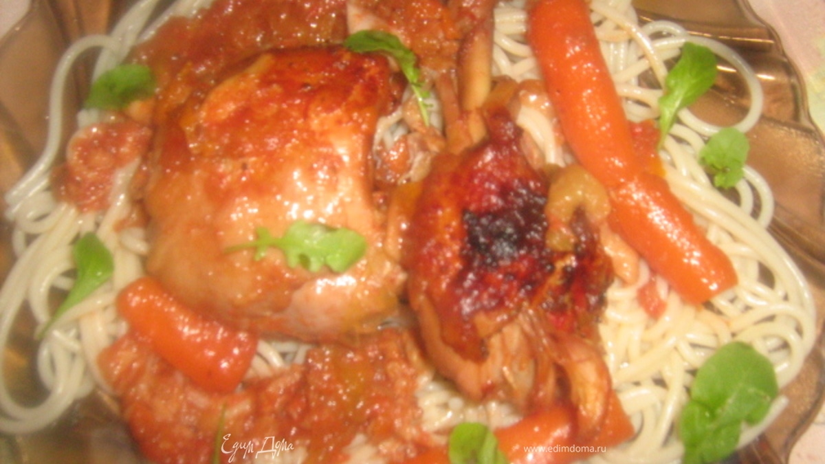 Курица по-итальянски в томате (pollo in italiano in salsa di pomodori)
