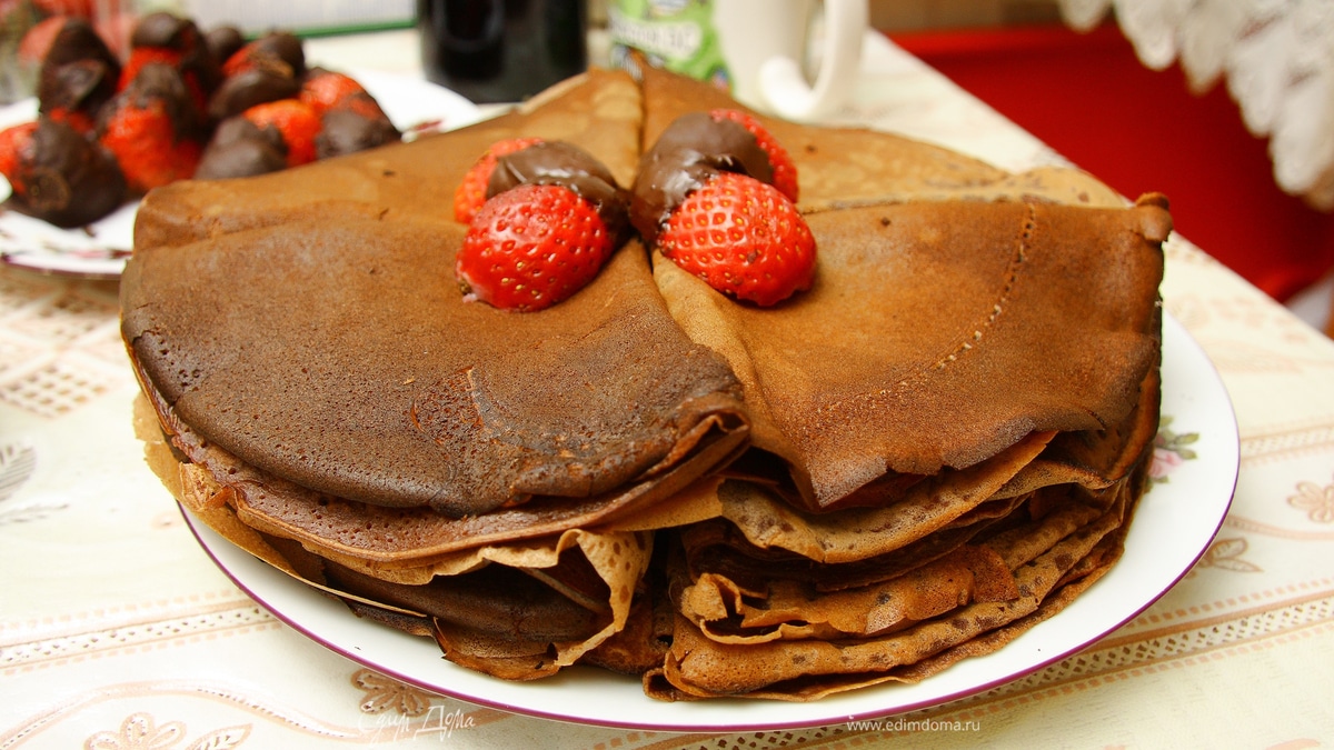 Представьте себе,представьте себе:шоколадные блины!