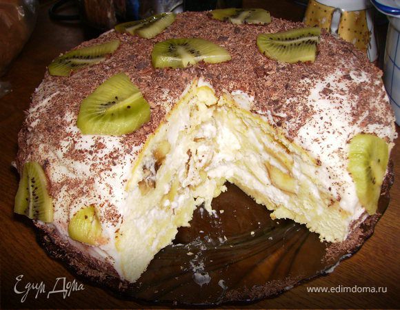 Рецепт фруктового торта с желатином и сметаной с пошаговыми фото