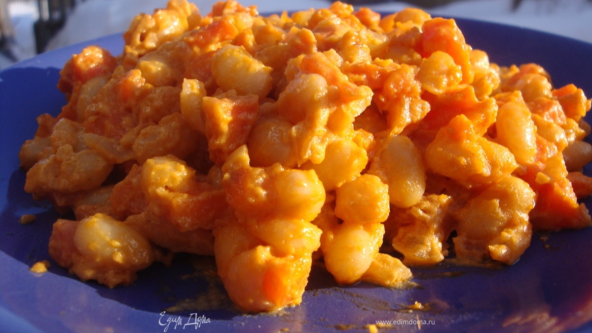 Фасоль в сметане