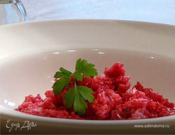 Розовое ризотто