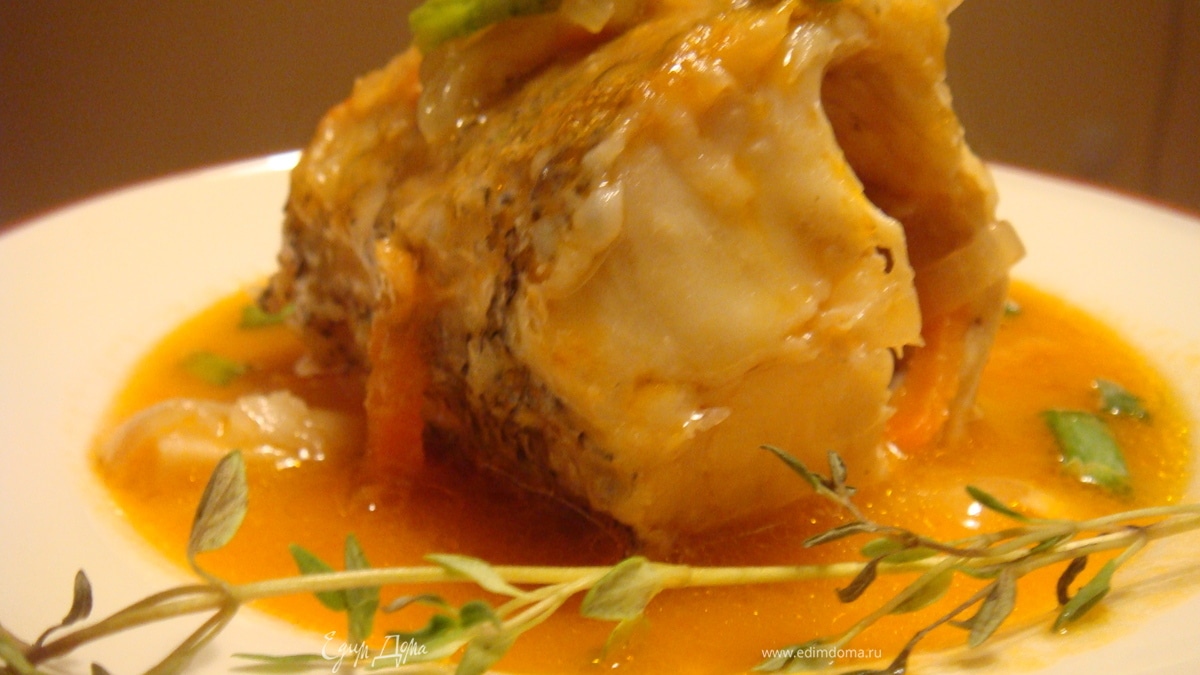 Нототения в красном соусе (низкокалорийное блюдо)