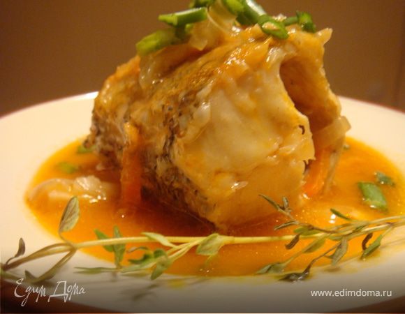 Нототения в красном соусе (низкокалорийное блюдо)