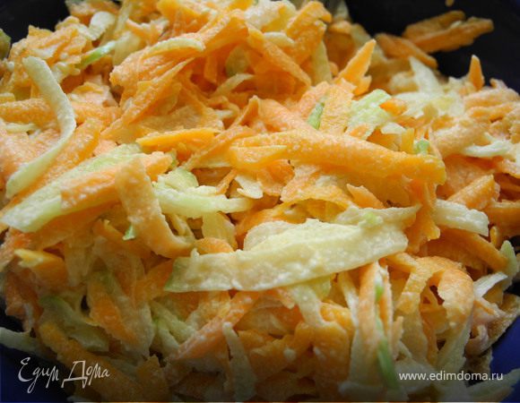 Салат "Оранжевый с зеленым" Салат "Оранжевый с зеленым"