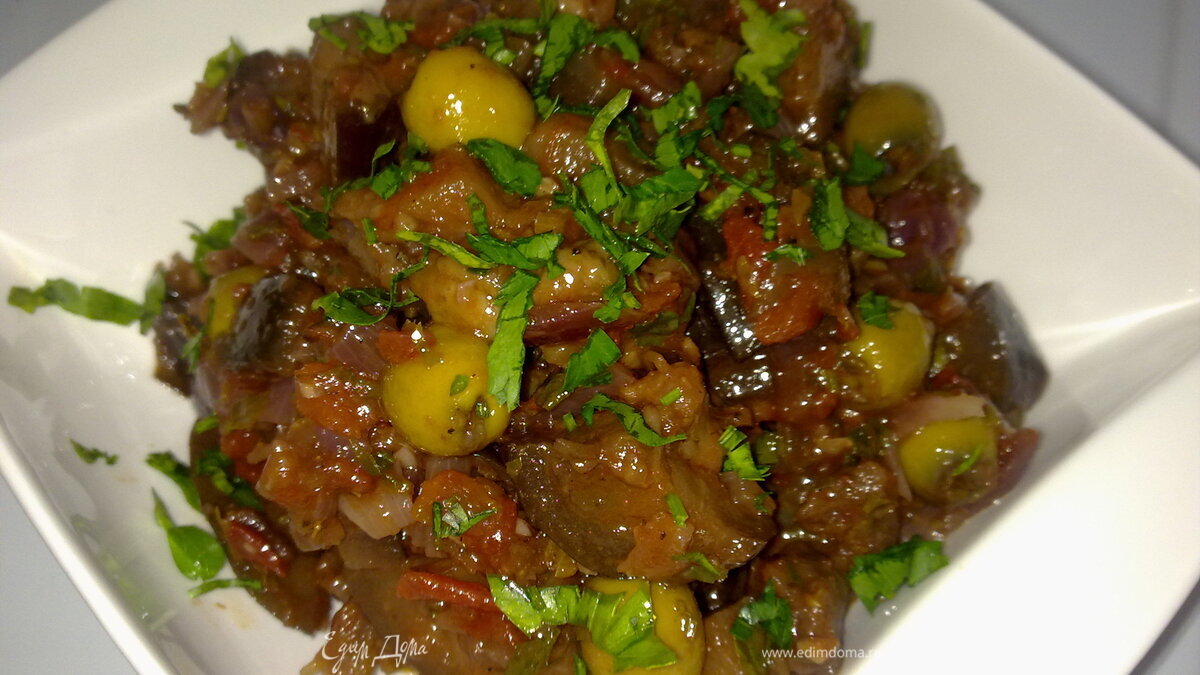 Тушеные баклажаны по-сицилийски (caponata)