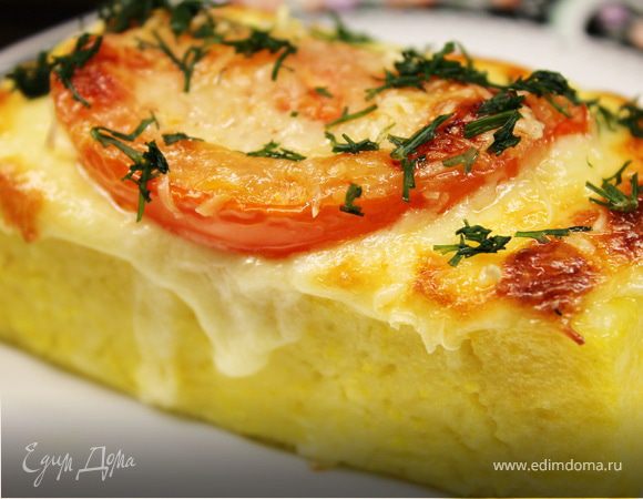 Запеченная полента под пармезаном