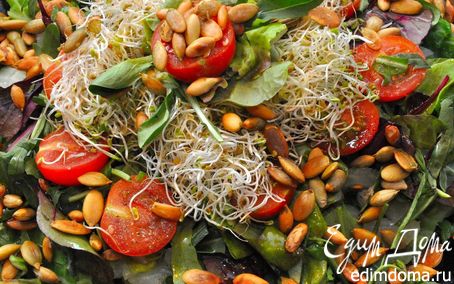 Рецепт Итальянский салат из зеленых овощей. (Постные дни)