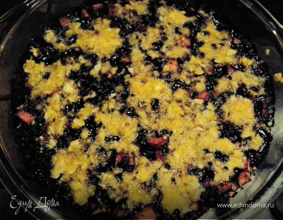 Крамбл из черники с яблоками Крамбл из черники с яблоками