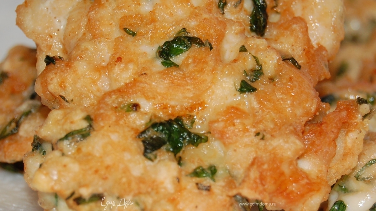 Рубленые котлеты с зеленью.