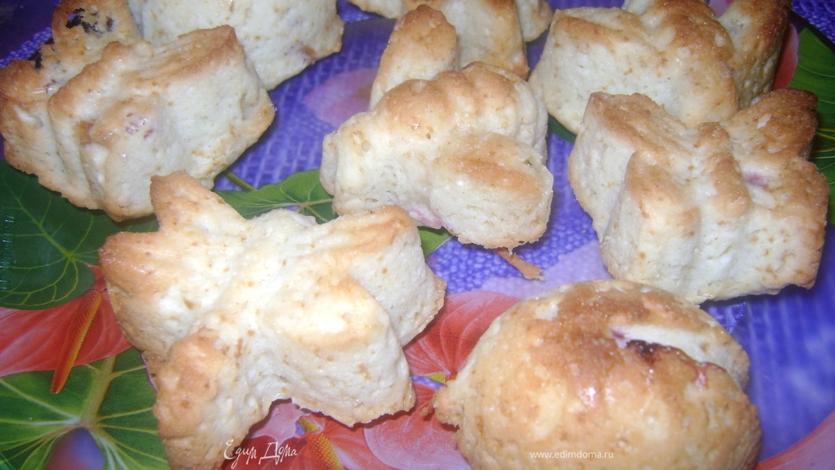 Кексы с малиной