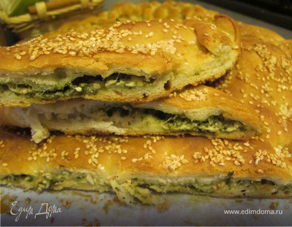 Хлеб "Mama mia!!!!" с базиликом, пармезаном и кунжутом Хлеб "Mama mia!!!!" с базиликом, пармезаном и кунжутом