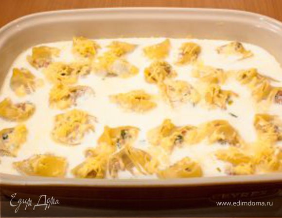 ракушки под соусом бешамель ракушки под соусом бешамель