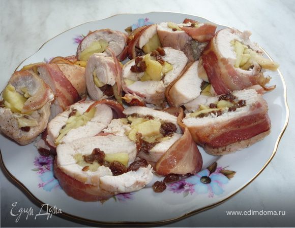 Куриные "кармашки" с яблоками