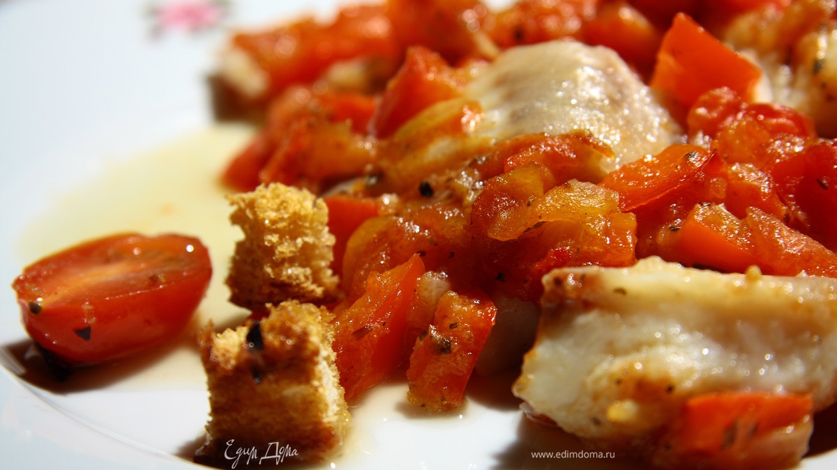 Белая рыба под кисло-сладким "одеялом"