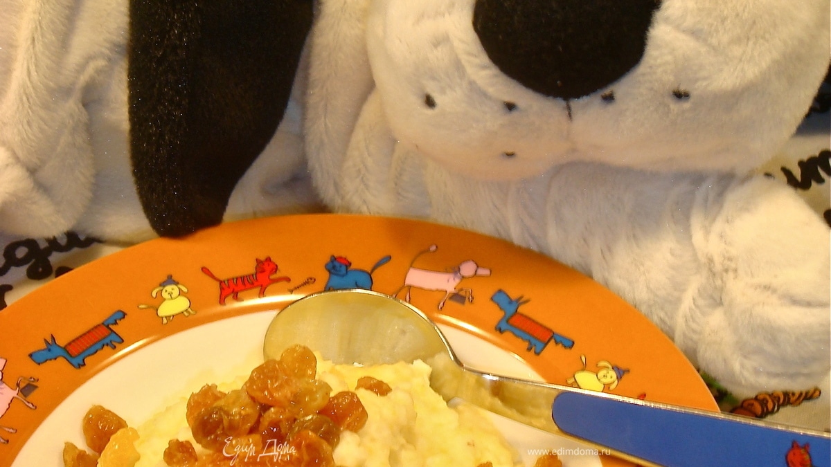 Творожок в пшенной кашке с изюмом