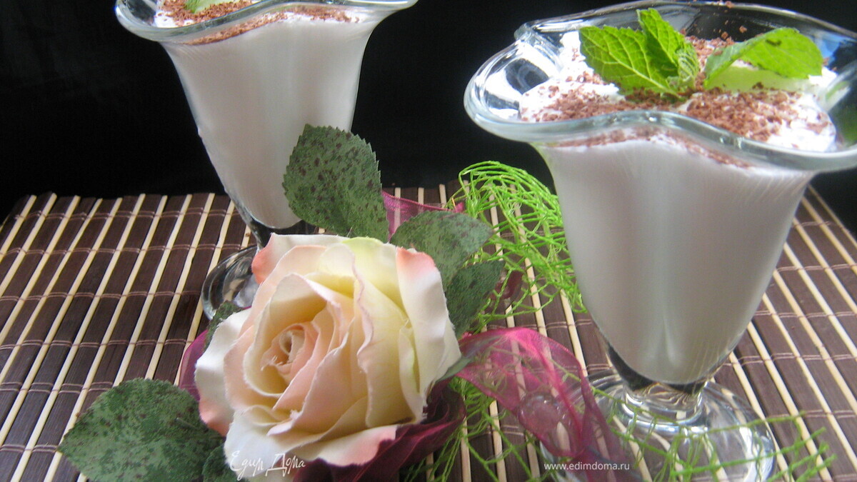 Имбирно-мятный коктейль с мороженым