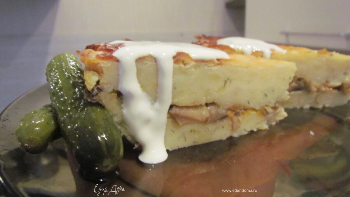 Картофельная бабка с грибами