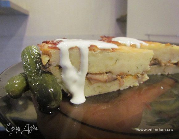 Картофельная бабка с грибами