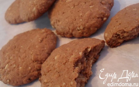 Рецепт "Овсяно-шоколадное" печенье.